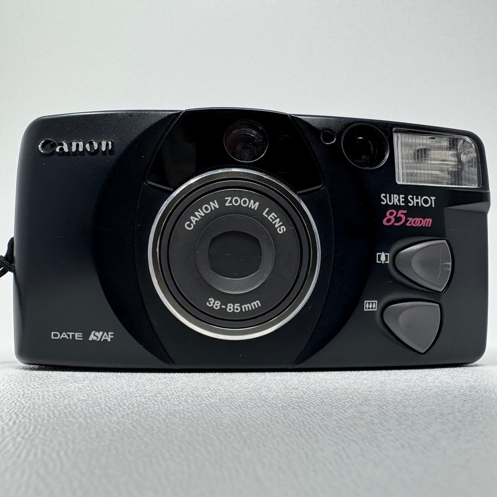 Canon Sure Shot 85 Zoom Date 35mm Film Camera 38-85mm Lens Black AF